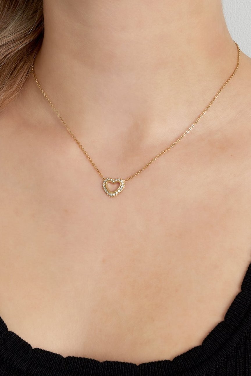 Shiny Heart ketting - Goud