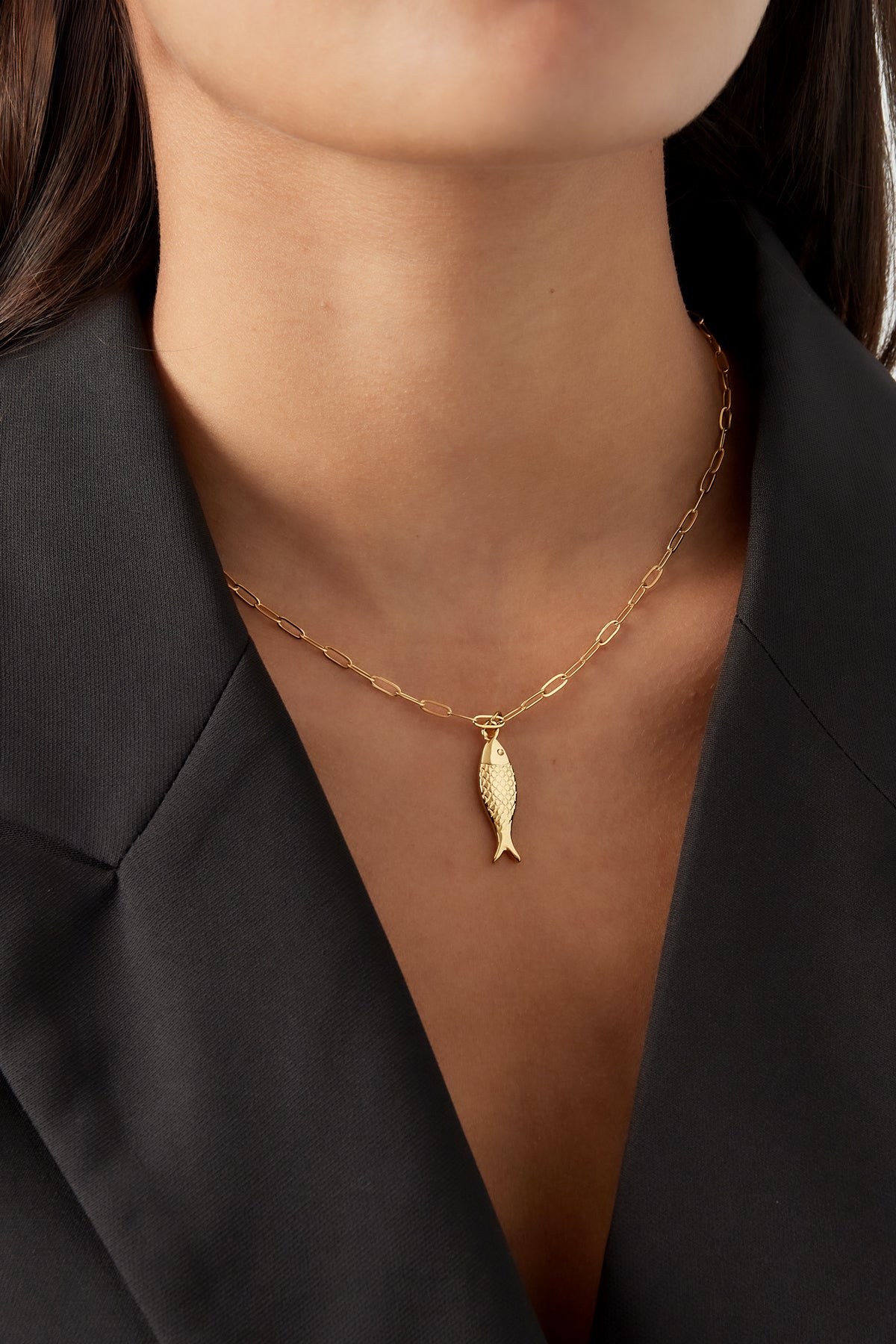 Fishy ketting - Goud