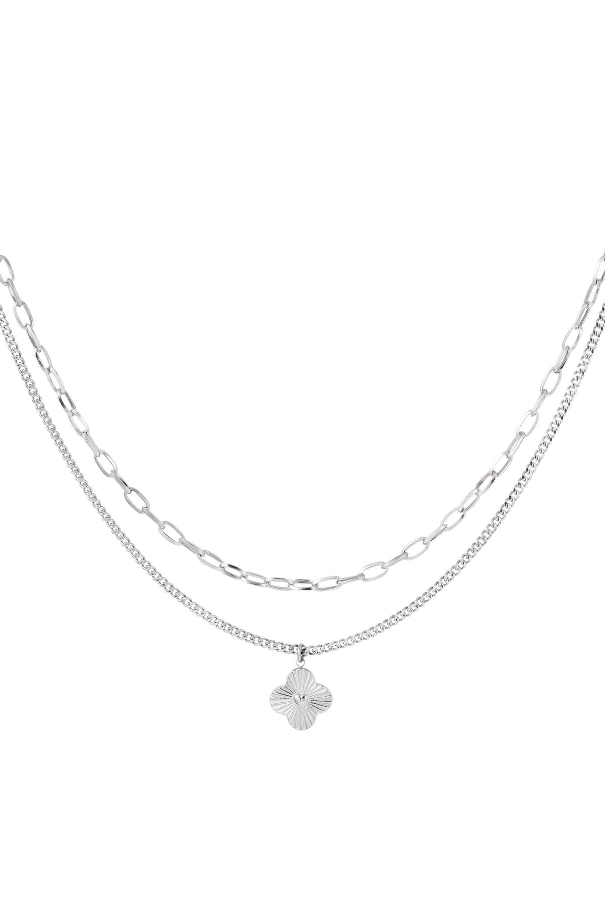 Two Layer ketting - Zilver