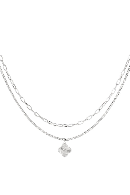 Two Layer ketting - Zilver