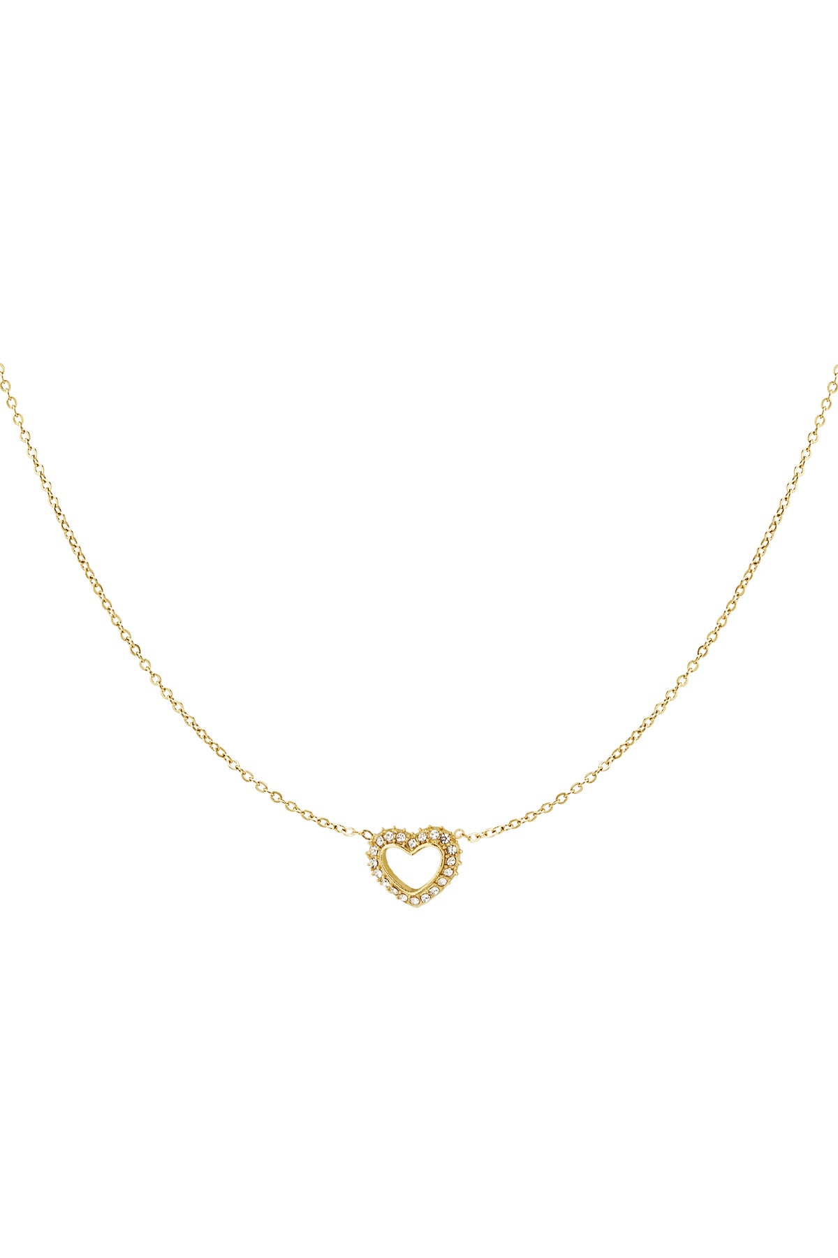 Shiny Heart ketting - Goud