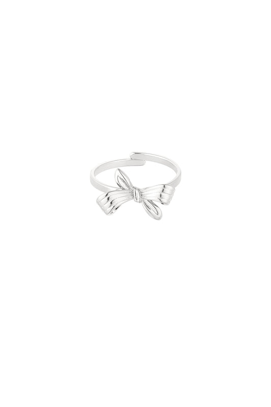 Strikjes ring - Zilver