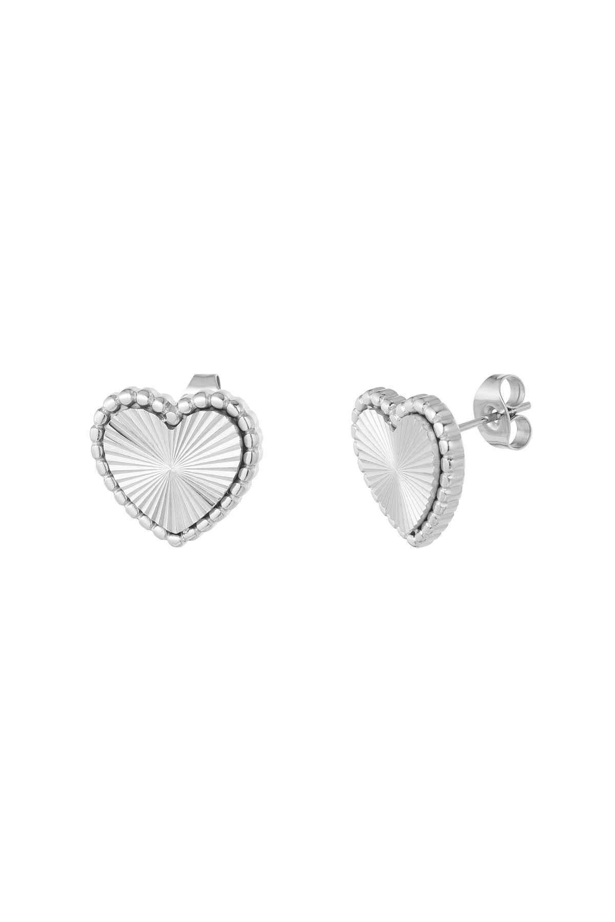 Heart Studs - Zilver