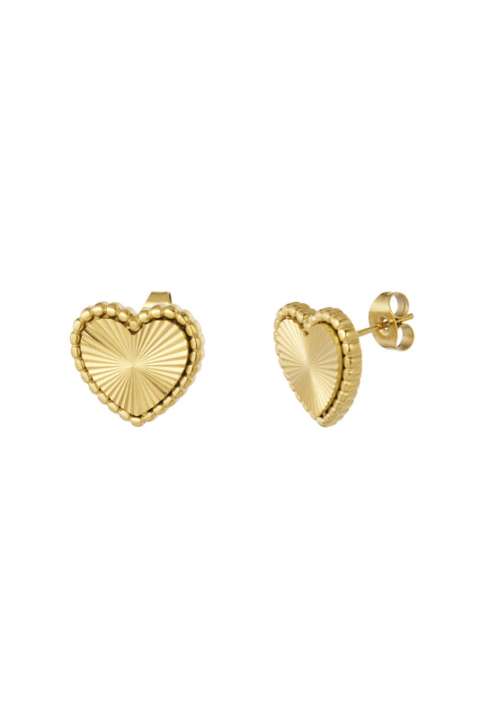 Heart Studs - Goud