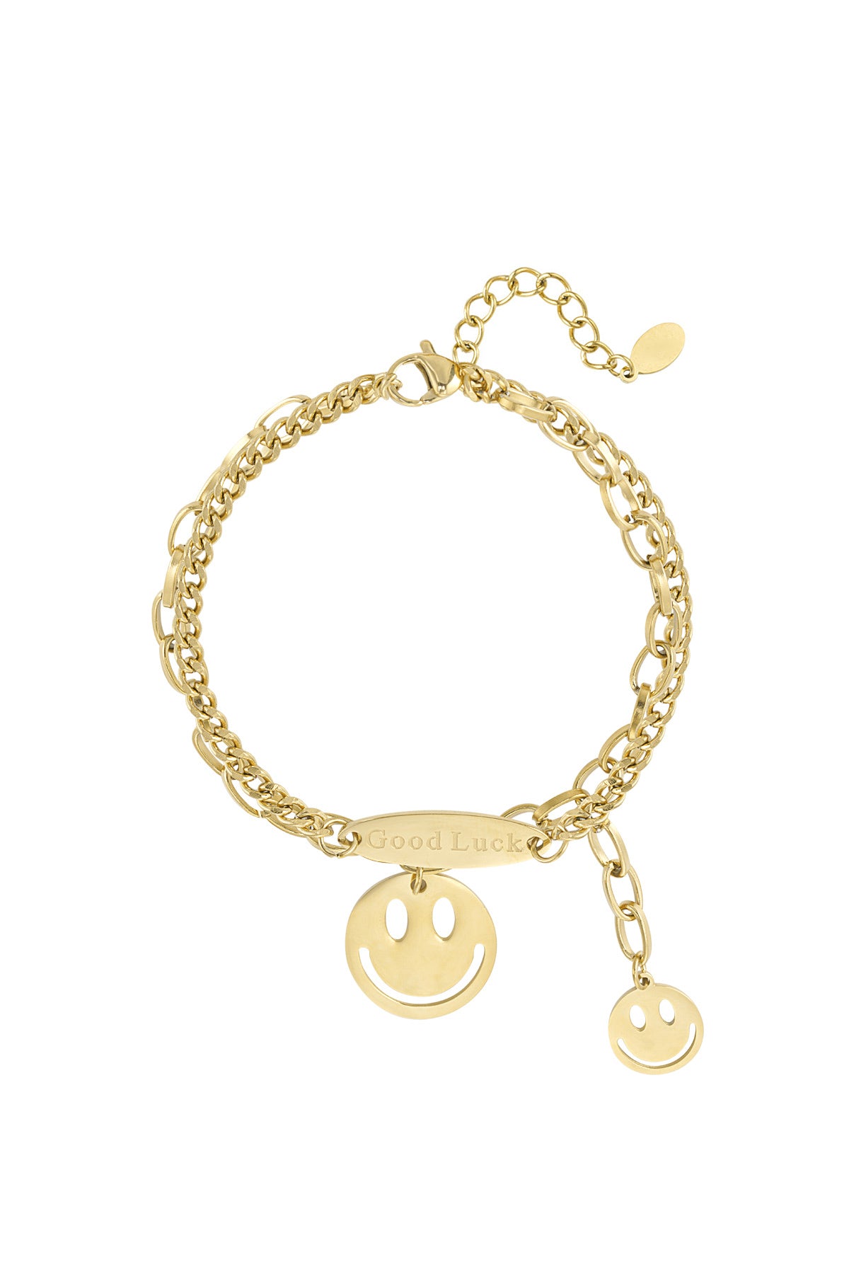 Smiley Armband - Goud